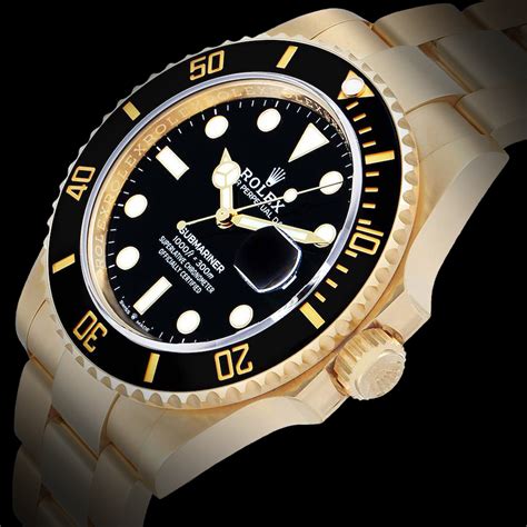 rolex submariner oro e nero gomma|rolex sottomarino orologio.